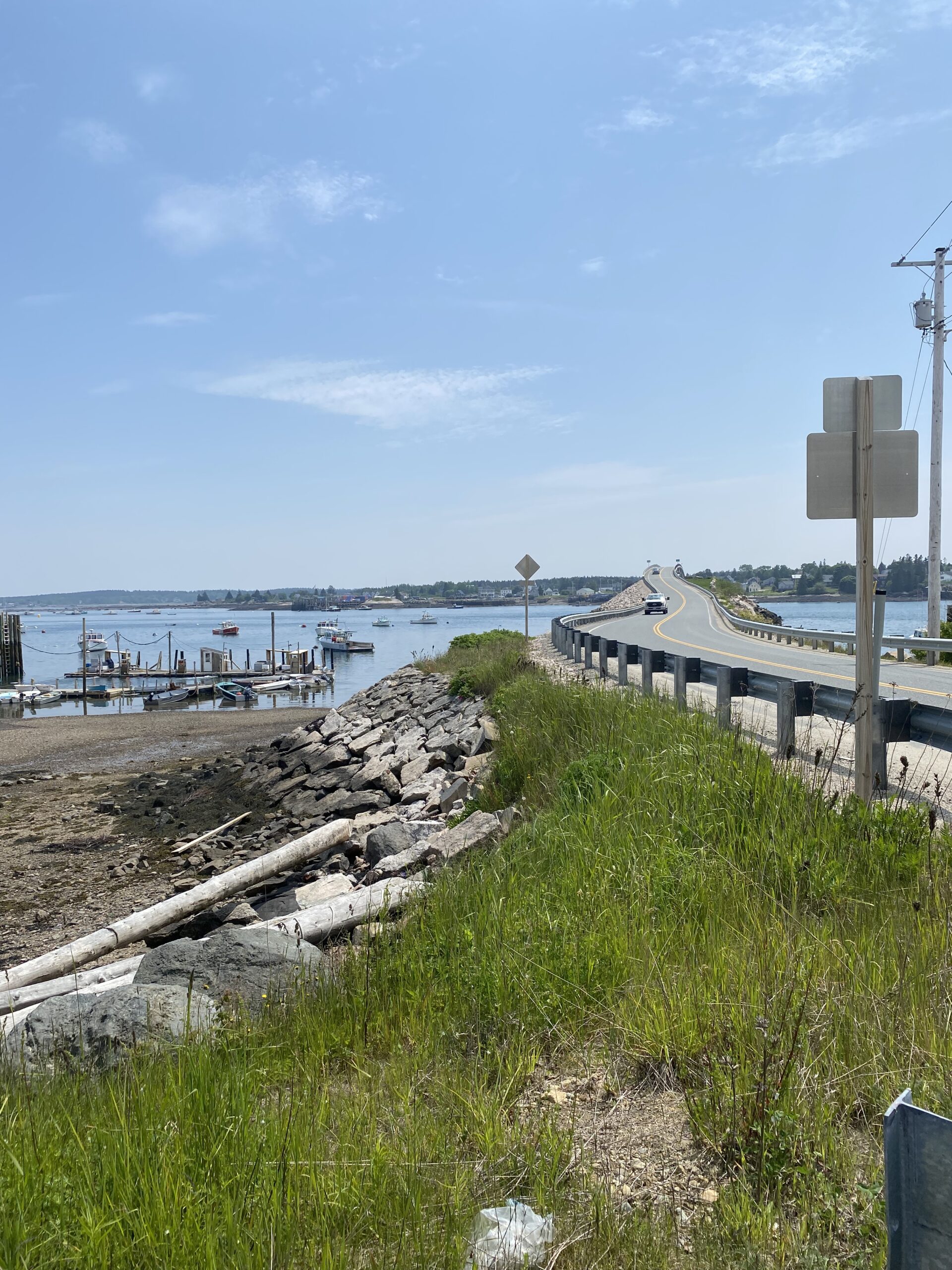 Coastal Maine community connected by water