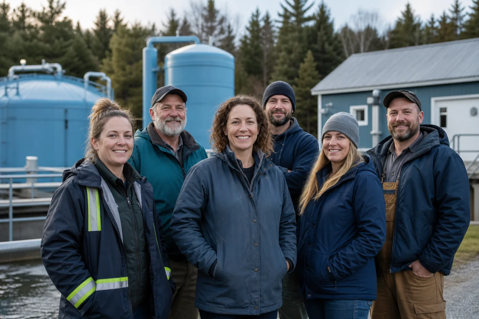 Water professionals gathered at a community treatment facility